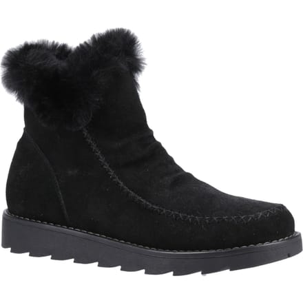 Hush Puppies Moira Suède Dames Zwart Laarzen