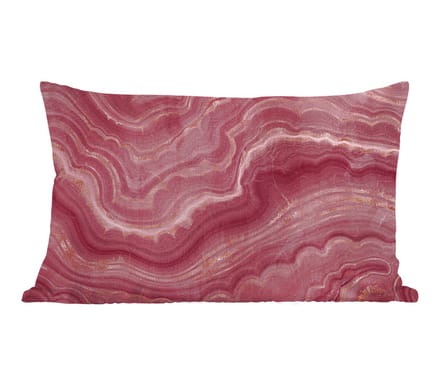 Sierkussens - Kussentjes Woonkamer - 60x40 cm - Roze - Geode - Stenen - Agaat