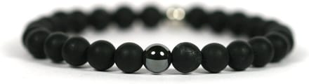 IbizaMen - matte onyx - hematiet - 8mm - 20cm