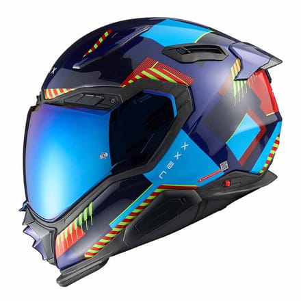 Nexx X.WST3 Fluence Blauw Rood Integraalhelm - Maat M - Helm
