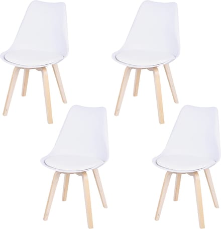 CALICOSY - Design stoelen met Emy kussens - set van 4