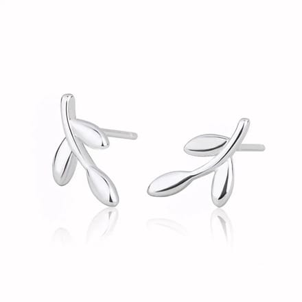 Oorbellen kerst - mistletoe - silver plated