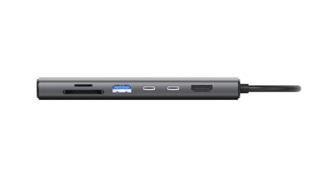Sitecom - 6 in 1 USB-C Multiport Hub - Ethernet - SD + MicroSD 18 MB/sec - HDMI - USB-C - USB-A - 10Gbps