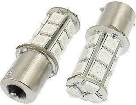 BA15S 18SMD LED 5050 Auto Achterlicht / Remlicht ORANJE (P21/5W 1156)