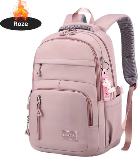 Nivard Rugzak - Dames - Heren - Meisje - Jongens - Backpack - Schooltas - Laptoptas - Roze