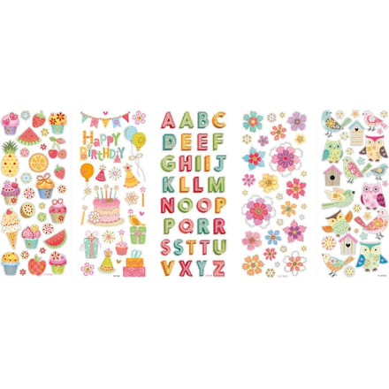 Briljante sticker "Het hele jaar door", 5 vellen