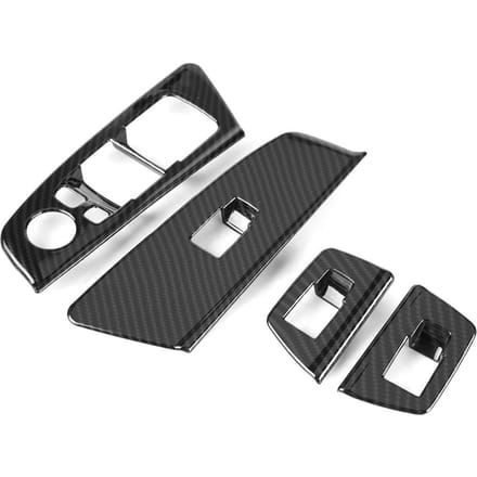 4 stuks Auto Raam   Omhoogknop Frame Cover Trim voor   5 Serie G30 2017-2018 (#1) gray