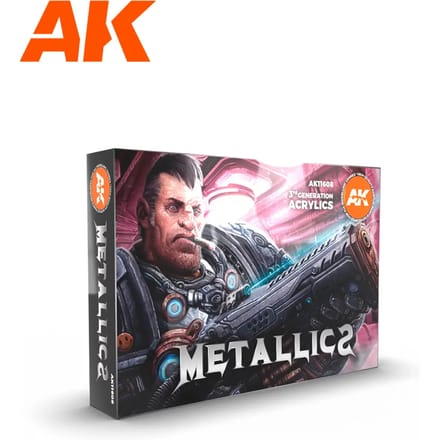 AK interactive AK11608 - Metallics Color Set - 6 x 17 ml