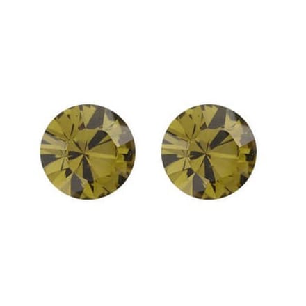 Biba Oorbellen met Swarovski Steentje Khaki