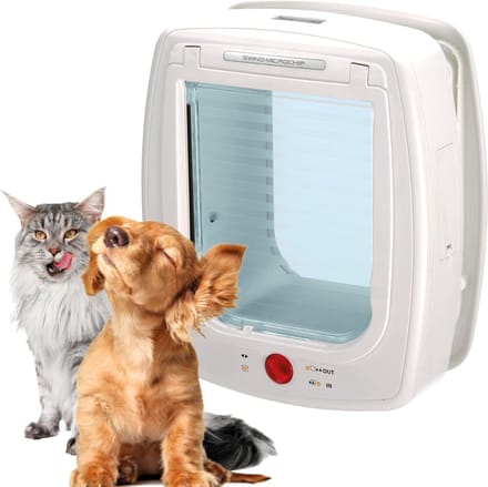 Zyrex® Kattenluik Met Chipherkenning - Kattenluik chip - Kattenluik met Microchip – Wit - 32cm x 27cm x 32cm