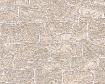 STENEN BEHANG - Beige Creme - AS Creation Adelaide