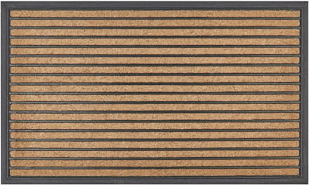 ZAGROS - Deurmat - Natuurlijk/Zwart - 40 x 60 cm - Polyester