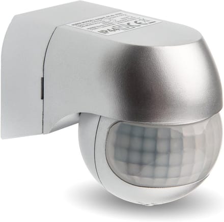 Infrarood Bewegingssensor 180 Graden voor Binnen en Buiten IP44 Zilver