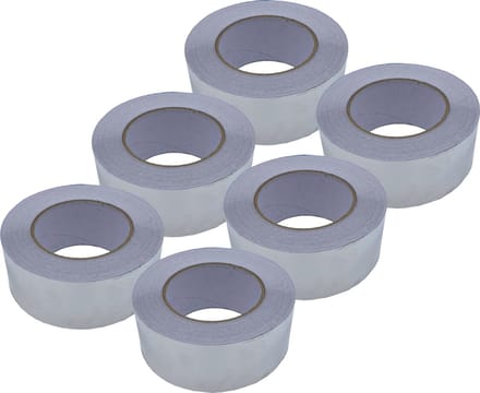 DULA Aluminium Tape - 50mm x 50m - afdichtingstape - hittebestendig - 6 rollen