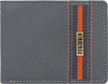 mano Don Leonardo Portemonnee RFID Leer 10 cm - Jongens - Horizontaal - grau