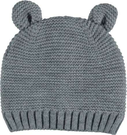 Sarlini Muts Knit Oortjes Light Grey Melange