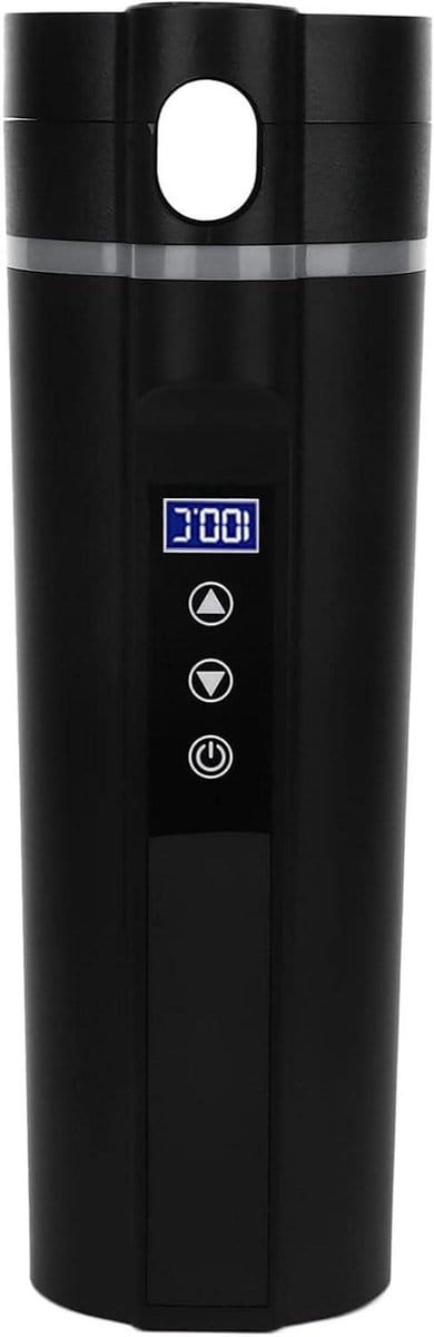 Verwarmde Mok - Slimme Autobeker - Drank Warm Houden - Instelbare Temperatuur - 450 Ml - Zwart