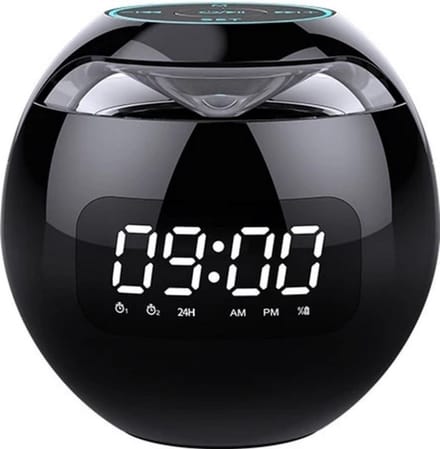 Klok Kleurrijke Bluetooth Wekker Klok Speaker Mini Draagbare Huishoudelijke Bal Vorm Oplaadbaar Bluetooth Speaker