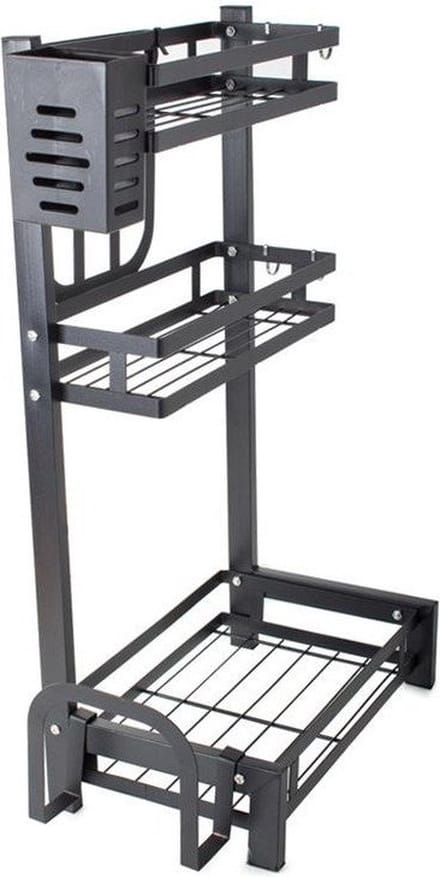 Pingyang Rongrong - Drie Lagen Keukenrek - Metaal - 60cm - Zwart