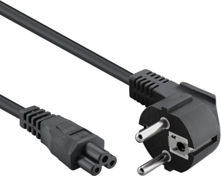 Schuko naar C5 apparaatsnoer - 2 meter - Zwart - Allteq