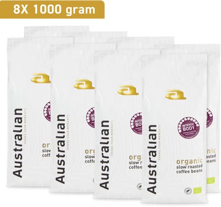 Australian Intense Body koffiebonen - 1000 gram - 8 zakken - BIO/RFA