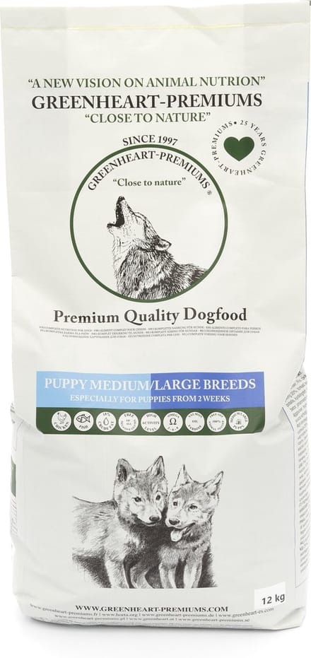 Greenheart hondenvoer Puppy Medium/Large 12 kg - Hond