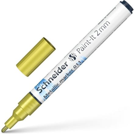 Schneider metallic marker - Paint-It 011 - lijnbreedte 2mm - geel metallic - S-ML01101063