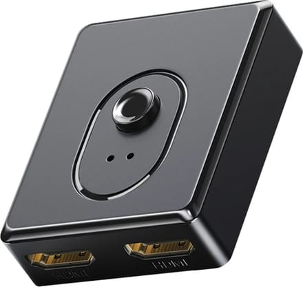 DrPhone HS9 HDMI 2.0 splitter 4K 30Hz – 1 in 2 / 2 in 1 Bi-directionele Schakelaar - Zwart