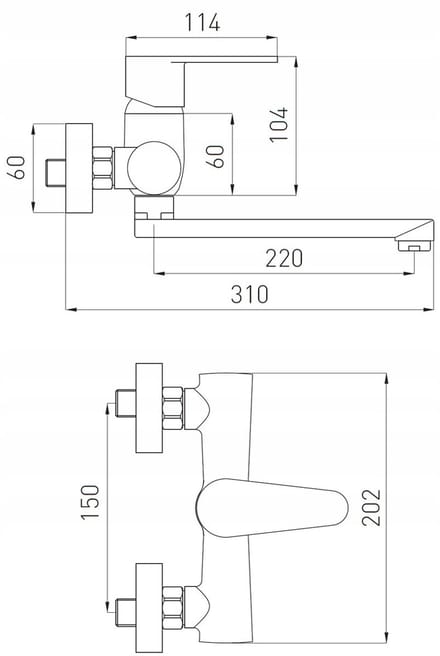 Ferro Algeo Wandkraan Keuken Chroom BAG5