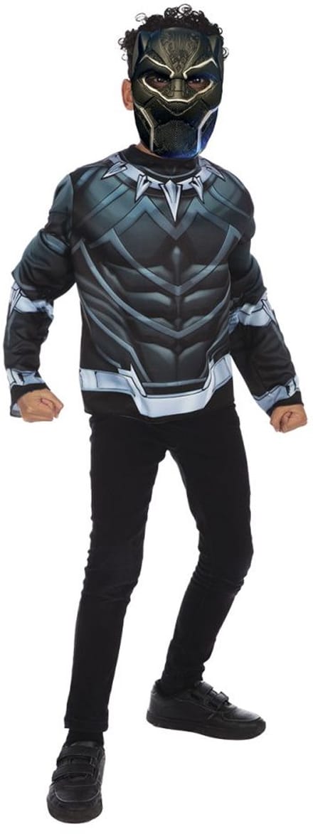 Black Panther Top And Mask Costume Child