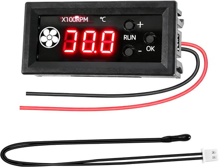 PWM Ventilator Controller 12V met Digitale Temperatuur- en Toerentalweergave - 4-pins PC Ventilator Snelheidsregelaar