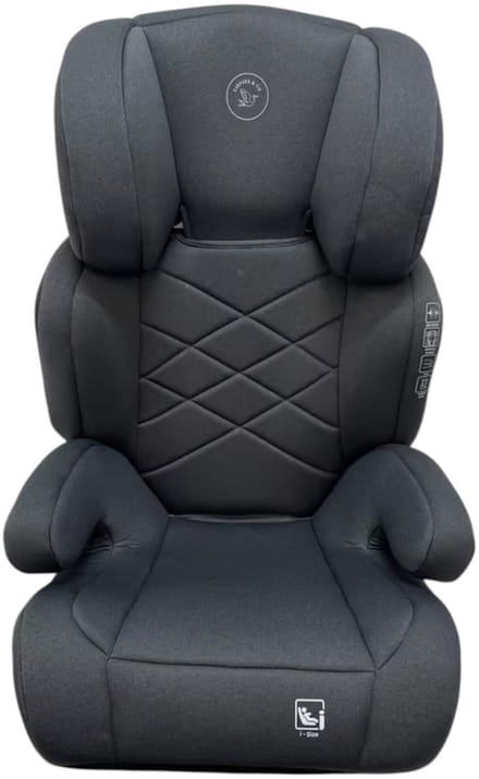 Liefjes & Co Moveup Isofix Autostoel – i-Size – Groep 2/3 (100–150 cm) Memory Foam - Afstelbare hoofdsteun - Booster - Grijs