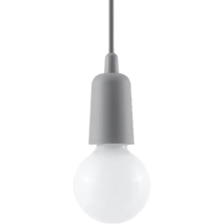 Sollux Lighting Hanglamp Diego - E27 - grijs - PVC - 90x9x9cm