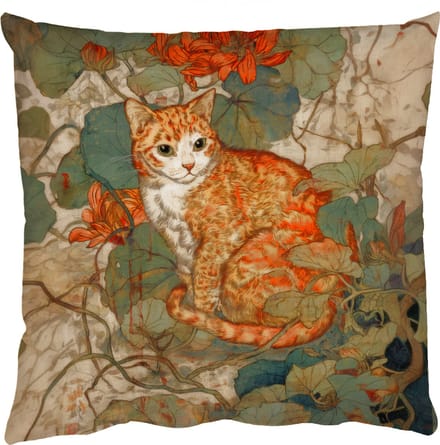 Sierkussens - Kussentjes Woonkamer - 45x45 cm - Kat - Sierlijk - Bloemen