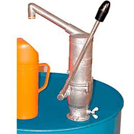 Krukaspomp CEMO, 0,38 l/revolutie, gebogen uitlaat, voor 60/200 l vaten