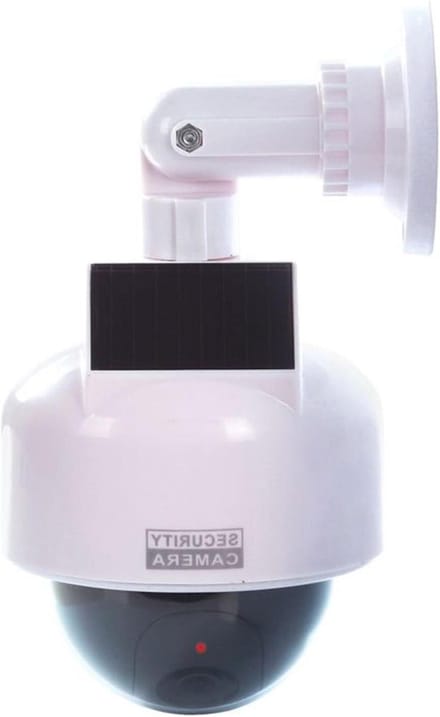 Valse Beveiligingscamera - Gesimuleerde Camera - Diefstal Afschrikken - Knipperend LED - 24 cm x 12.4 cm - Wit