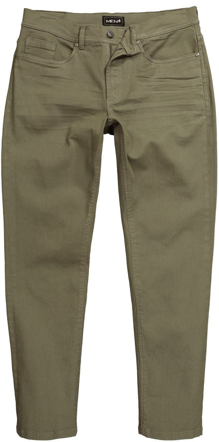 Men Plus - Heren - Gekleurde jeans Buikfit Regular Fit 5-pocket - Kaki - Maat 56