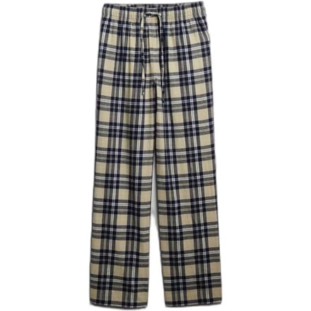 Superdry Katoenen Geruite Broek met Elastische Band Blue Grootte: 36