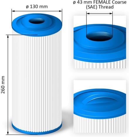 Alapure Spa Waterfilter SC779 / 40372 / PWW50SHORT