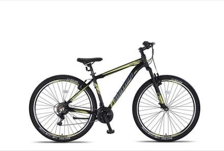 4 Motion MTB 29 Inch 46 cm Unisex 21V V-Brakes Zwart/Geel