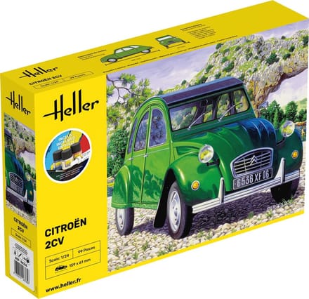 Heller Modelbouwpakket Militaire voertuigen - 56765 Citroen 2 CV - Starter Kit Plastic - 1:24 - Modelbouw