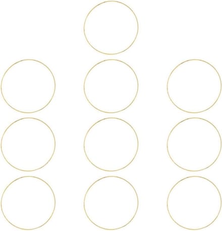 Dromenvanger Ringen - Knutsel Hoepels - Decoratie Maken - Stevig Metaal - 10 Stuks - Goudkleurig