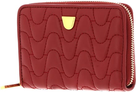 COCCINELLE Leren Portemonnee Clivia Matelasse Zip Around Wallet Acero Donkerrood