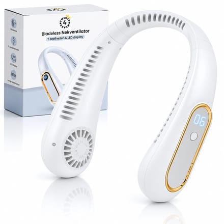 Twenty4seven® Nekventilator Bladeless - Nek Ventilator Oplaadbaar met Koeling - Draagbare Mini Neck Fan - Gezichtsventilator & Handventilator - 3 Standen