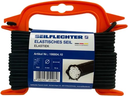 Seilflechter Elastiek Latex/polyester Zwart – 6 Mm X 5 M Op Rol