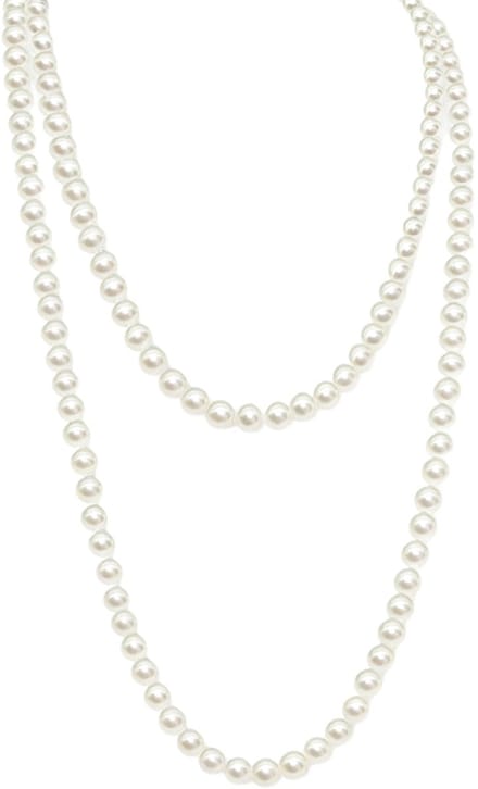 Solidchoice - Lange Parelketting 1920, Vintage Mode voor Bruiden en Feest