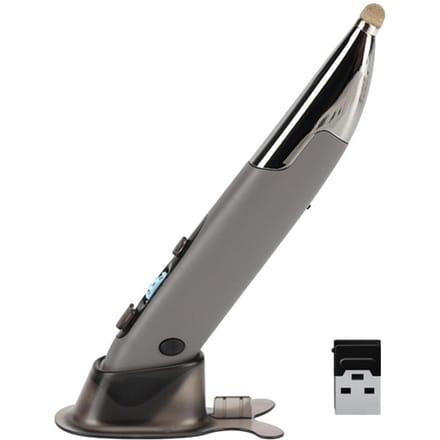 2.4G draadloze muispen 4 toetsen Verticale penvormige stylus BT Connect Ondersteuning van stemvertaling grijs