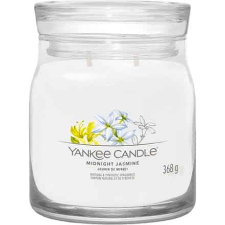 Yankee Candle - Midnight Jasmine Medium Geurkaars - 50 branduren - 2 lonten
