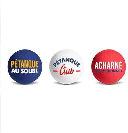 Set van 3 Pétanque Varkens in Blauw, Wit en Rood voor een Unieke Speelervaring