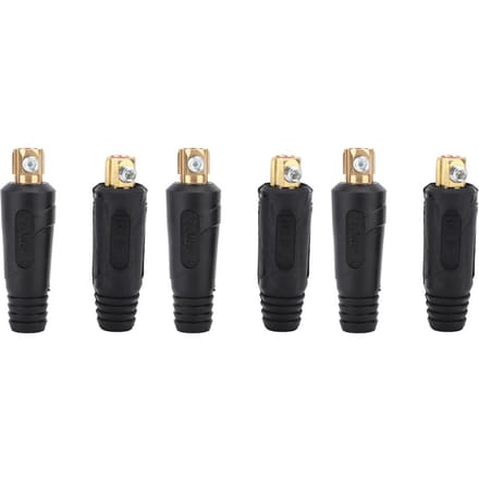 6 stuks Koperen Euro Stijl Lasstroomkabel Snelkoppeling 200 400A Lasdraad Connector(10 25)